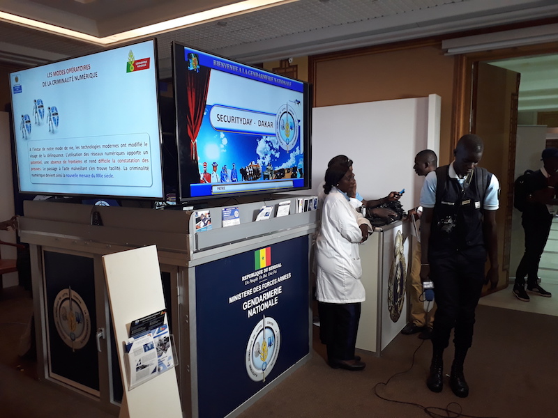 Stand de la gendarmerie Nationale lors des journées Security days 