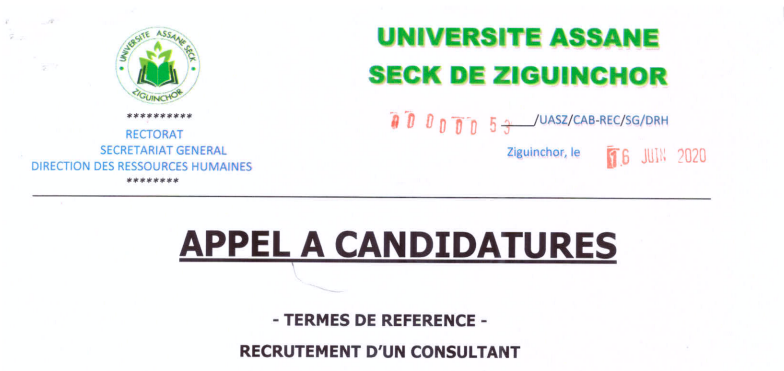 uasz recrutement