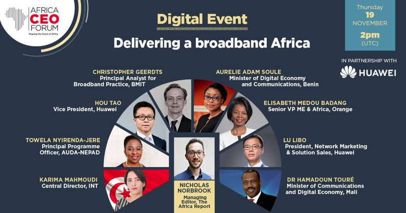 AFRICA CEO FORUM : L’engagement de Huawei pour créer une Afrique à large bande