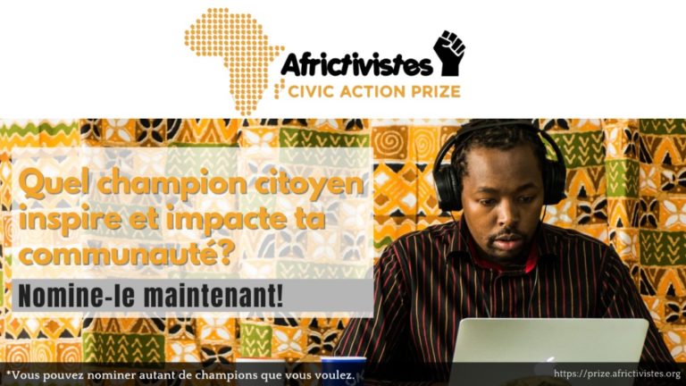 Action Civique : AfricTivistes lance un prix doté de 10.000 dollars