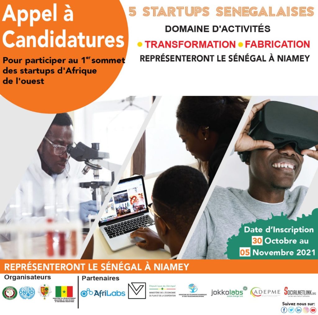 1er Sommet Ouest-Africain des Startups: Appel à candidatures