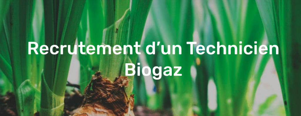 Le Programme National de Biogaz recrute un Technicien