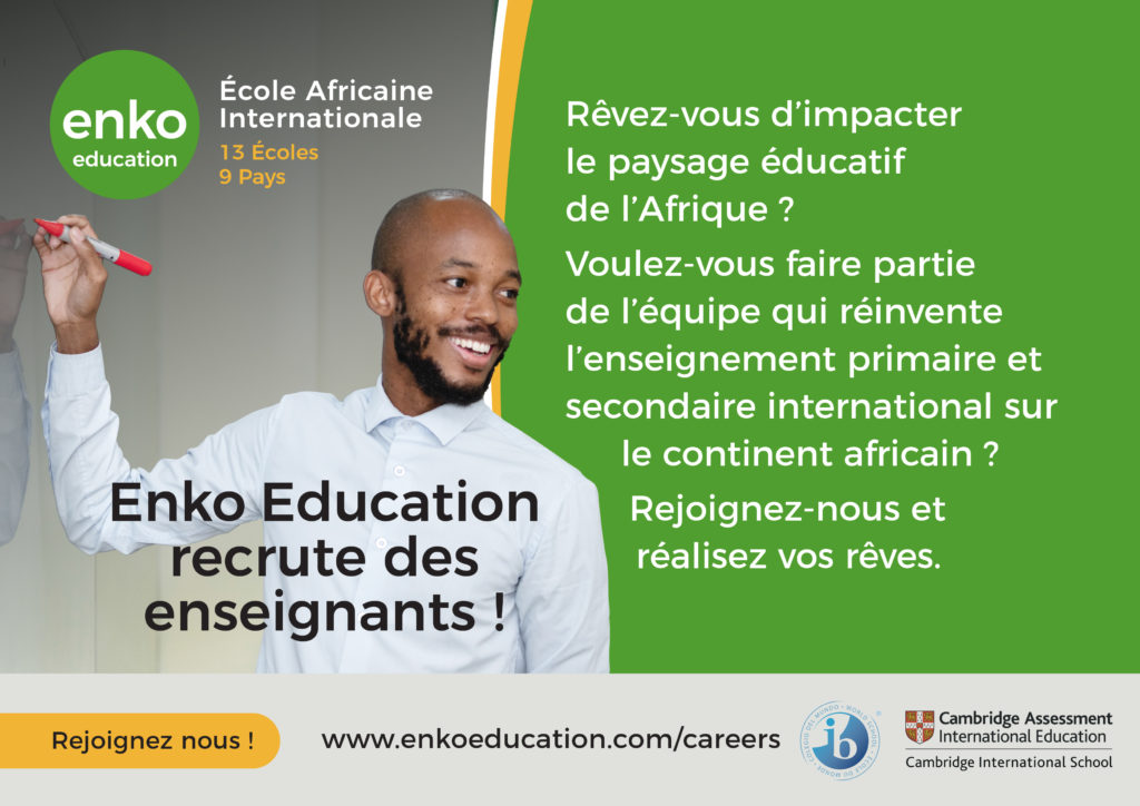 Enko Education recrute plusieurs enseignants