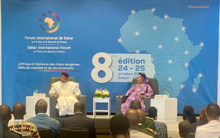 Aïssata Tall, Ministre des Affaires étrangères et des Sénégalais de l'Extérieur clôture cette 8ème édition du Forum de Dakar sur la Paix et la Sécurité en Afrique.