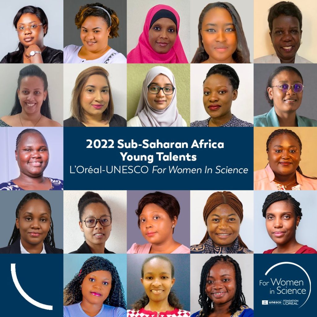 PRIX JEUNES TALENTS AFRIQUE SUBSAHARIENNE 2022 L'OREAL-UNESCO POUR LES FEMMES ET LA SCIENCE