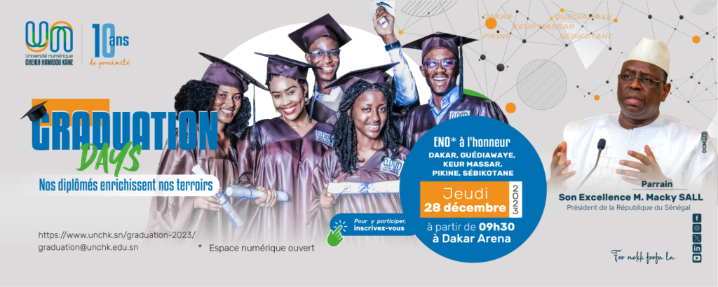 Graduation Days- L’Université Numérique Cheikh Hamidou Kane célèbre ses siplômés
