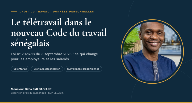 Le Télétravail dans le nouveau code du travail sénégalais